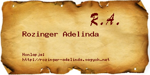 Rozinger Adelinda névjegykártya